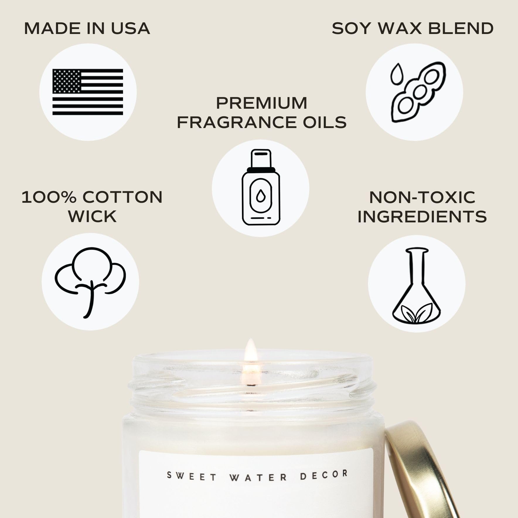 Sweet Water Decor Cashmere & Vanilla Soy  candle