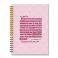 Pink Bible Verse Notebook - Pink Christian Journal, Preppy Christian Spiral Notebooks, Prayer Bible School Supplies Notebooks, Preppy Christian Gifts, Coworker Gifts, 5.5x8.3 Inches