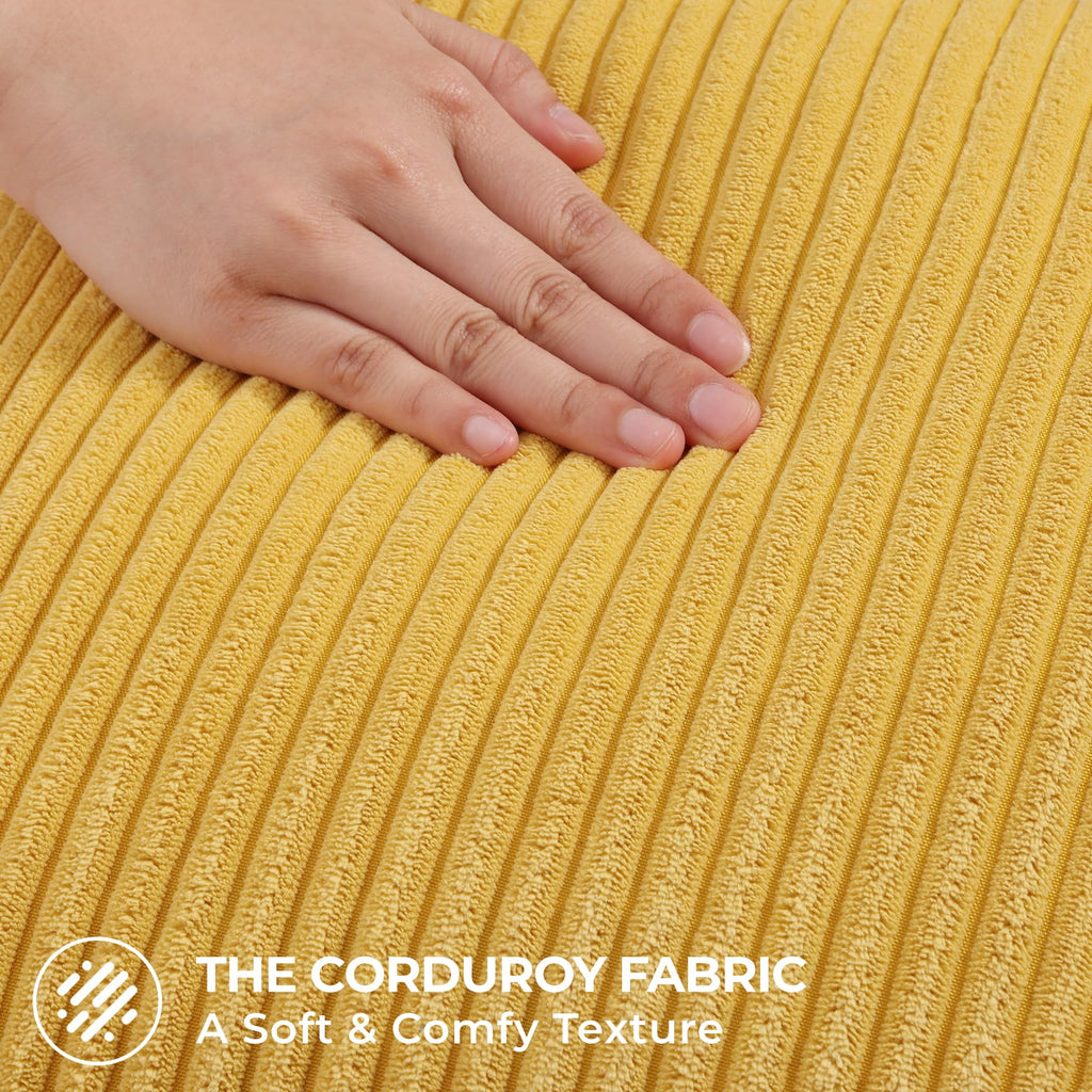 Mecatny Corduroy Throw Pillow Covers 16x16