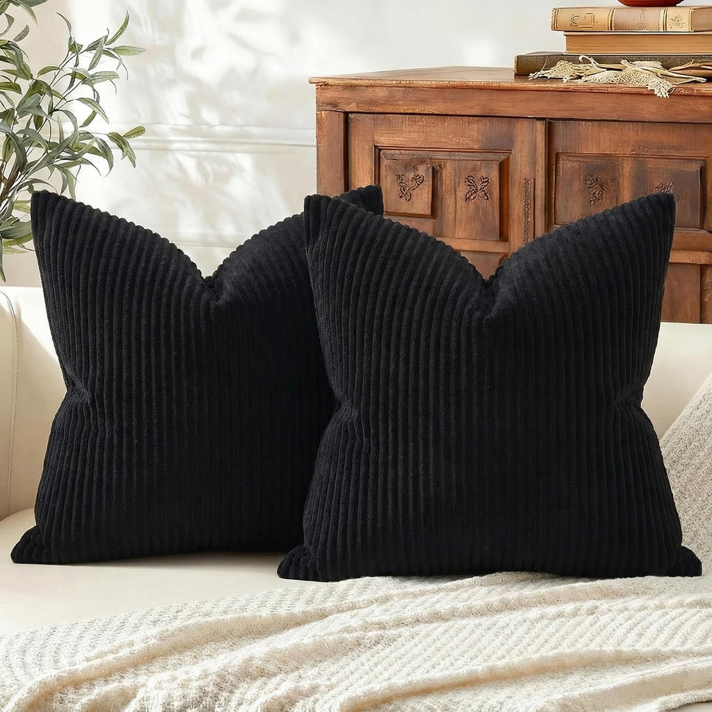 Mecatny Corduroy Throw Pillow Covers 16x16