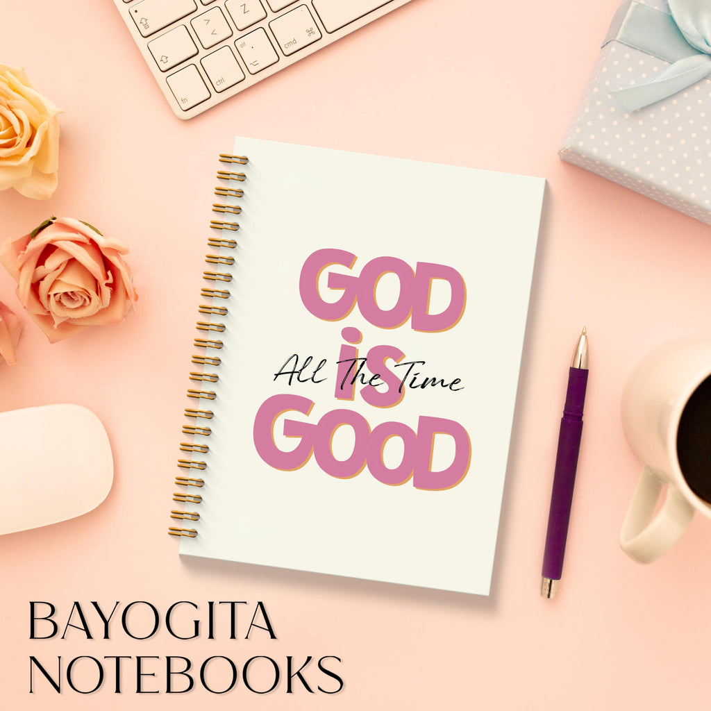 Pink Bible Verse Notebook - Pink Christian Journal, Preppy Christian Spiral Notebooks, Prayer Bible School Supplies Notebooks, Preppy Christian Gifts, Coworker Gifts, 5.5x8.3 Inches