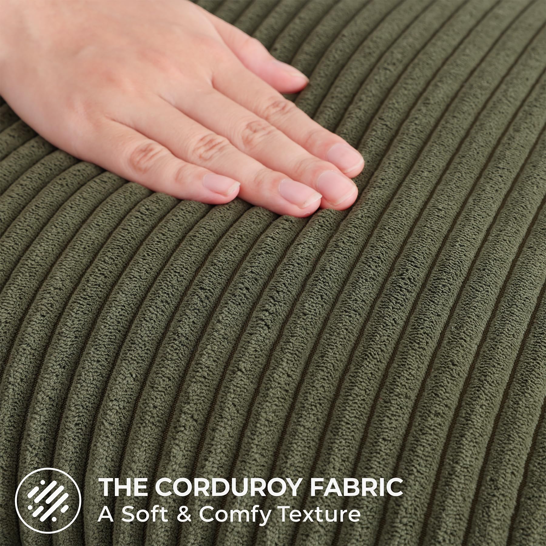 Mecatny Corduroy Throw Pillow Covers 16x16