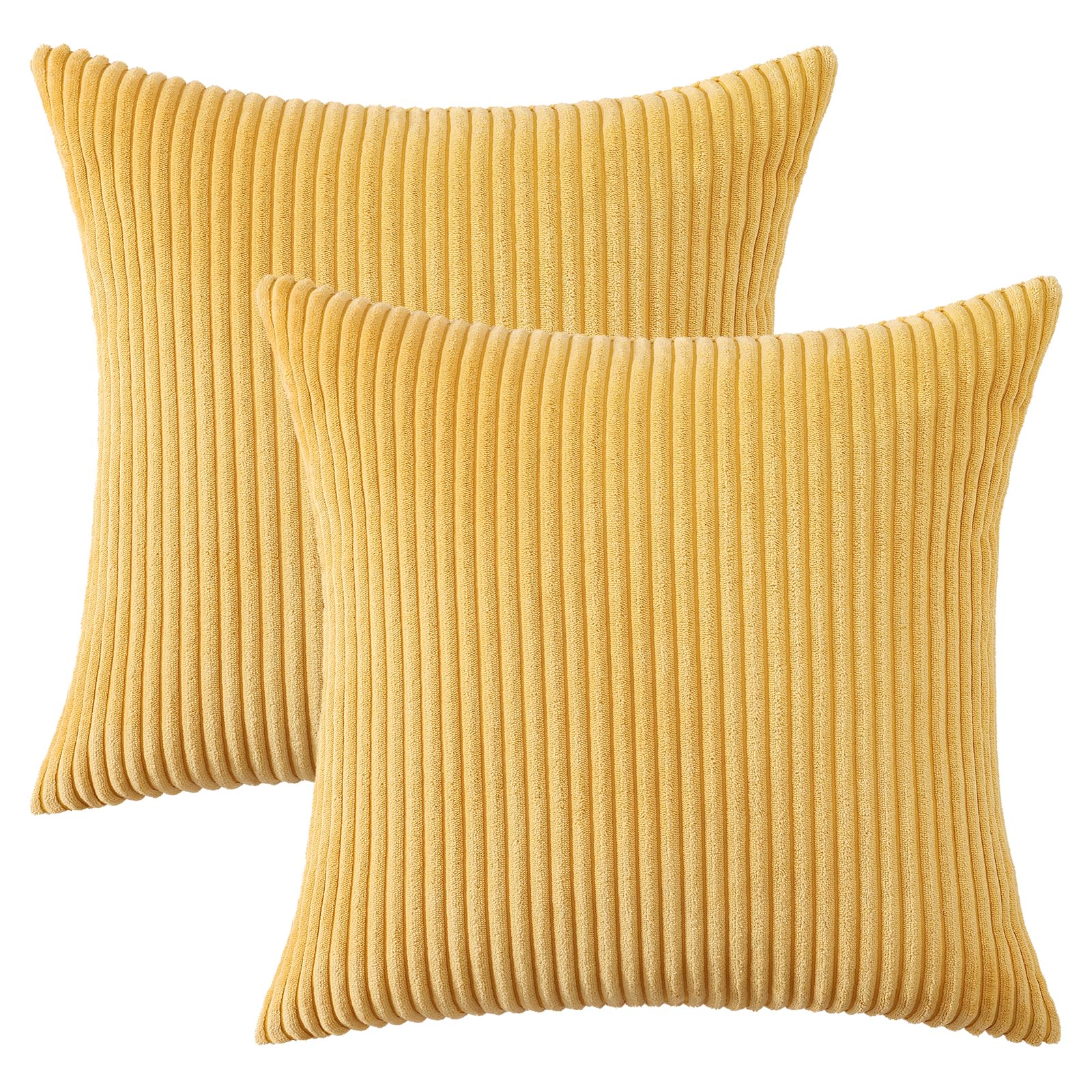 Mecatny Corduroy Throw Pillow Covers 16x16