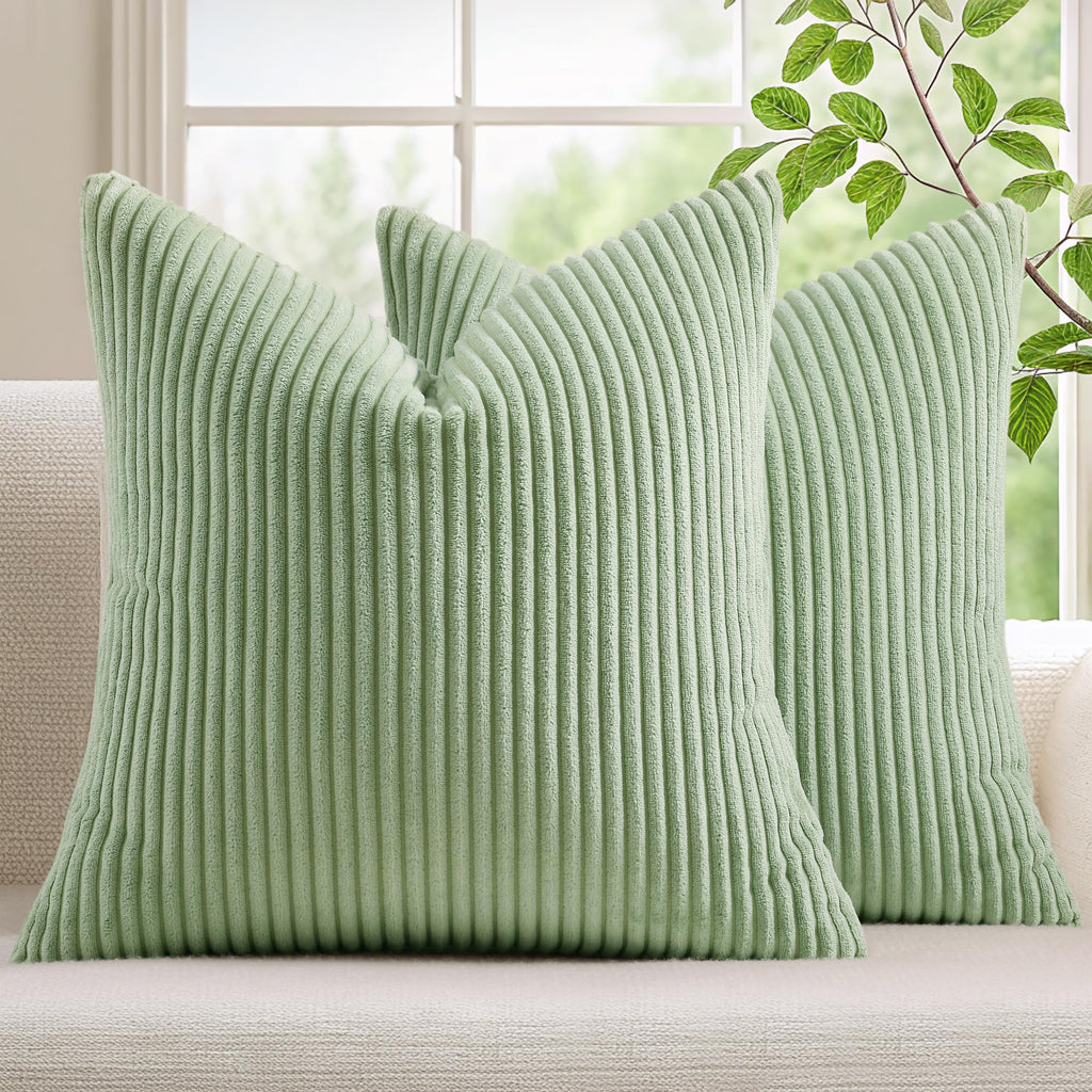 Mecatny Corduroy Throw Pillow Covers 16x16